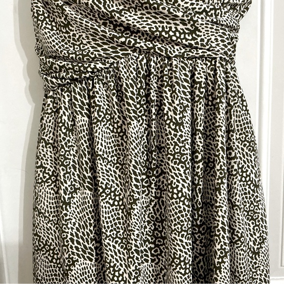 New Liz Claiborne Tropic Forest Green Summer Dress Size L - Picture 3 of 9